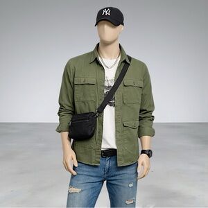 Brave Soul London Four Flap Pocket Utility Shacket